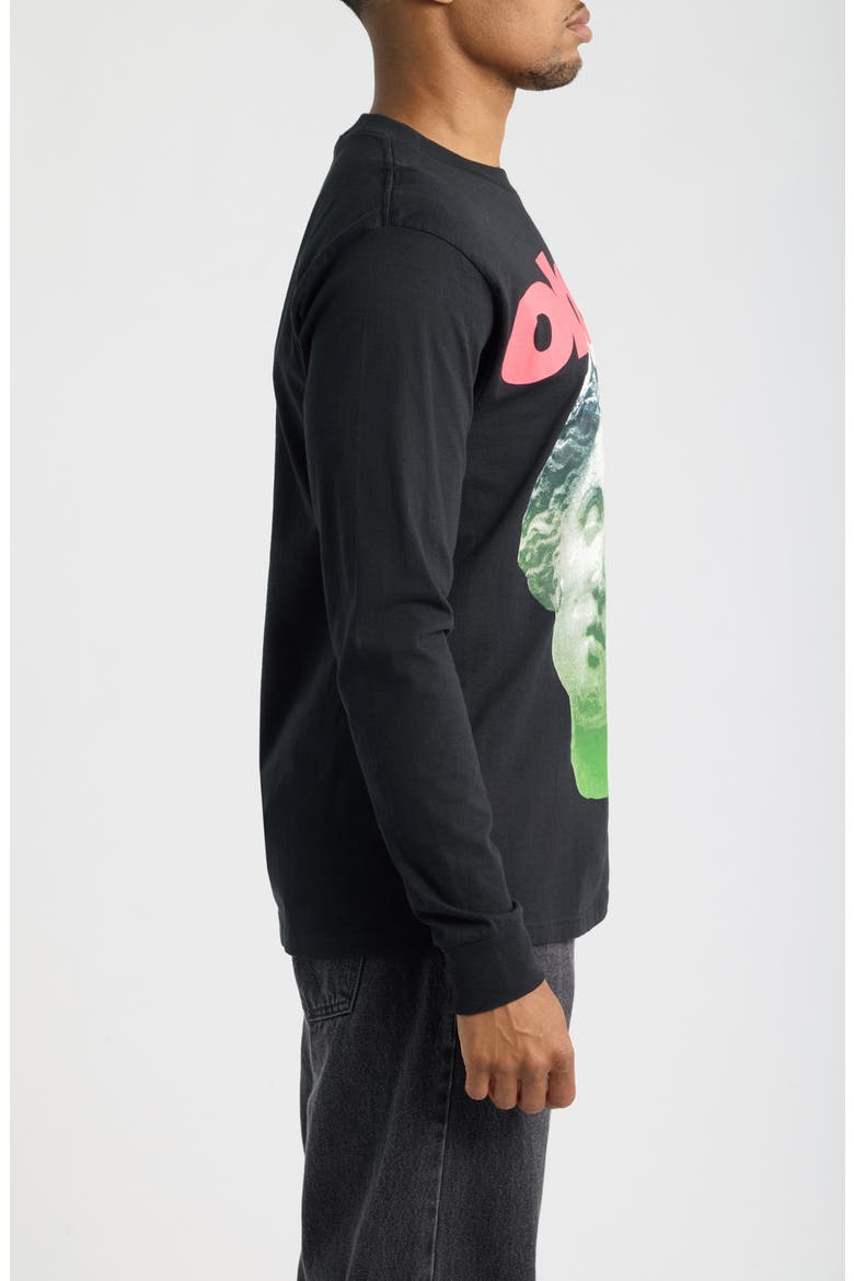 Etruscan Graphic Cotton Long Sleeve T-Shirt, Alternate, color, BLACK