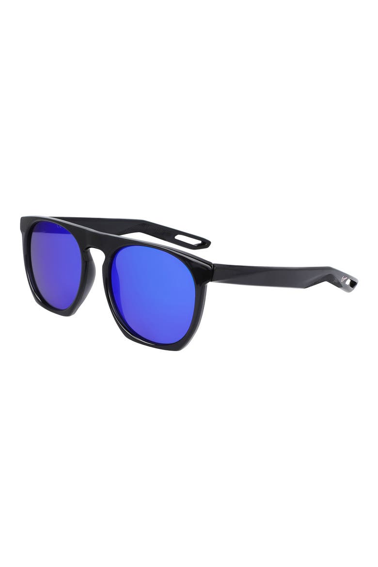 Flatspot XXII 52mm Geometric Sunglasses, Alternate, color, OBSIDIAN/ ULTRAVIOLET MIRROR