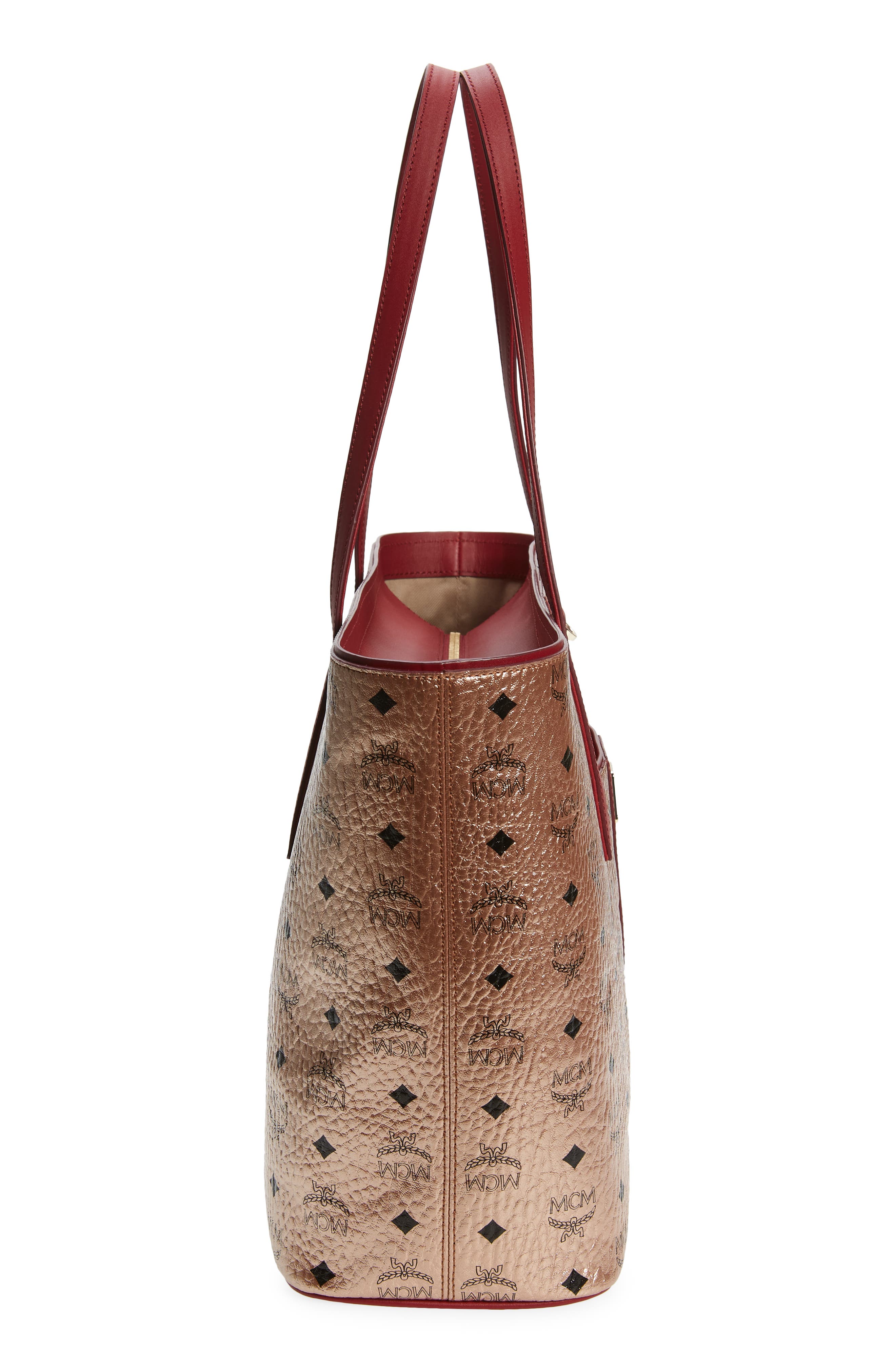 Anya Medium Visetos Zip Top Shopper (Nordstrom Exclusive), Alternate, color, CHAMPAGNE GOLD