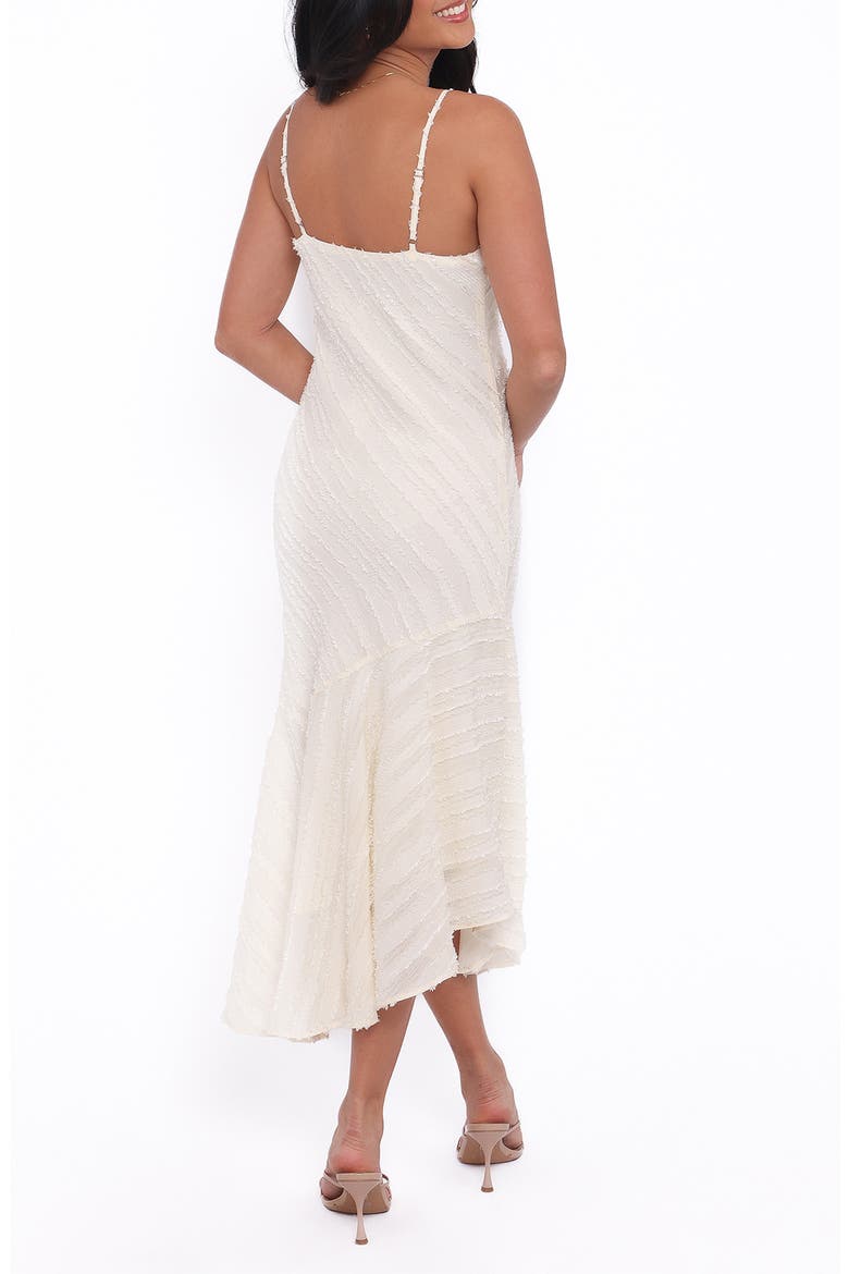 Aileen Tonal Stripe Midi Dress, Alternate, color, CREAM