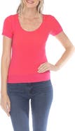 RAIN AND ROSE Rib Knit Short Sleeve Top