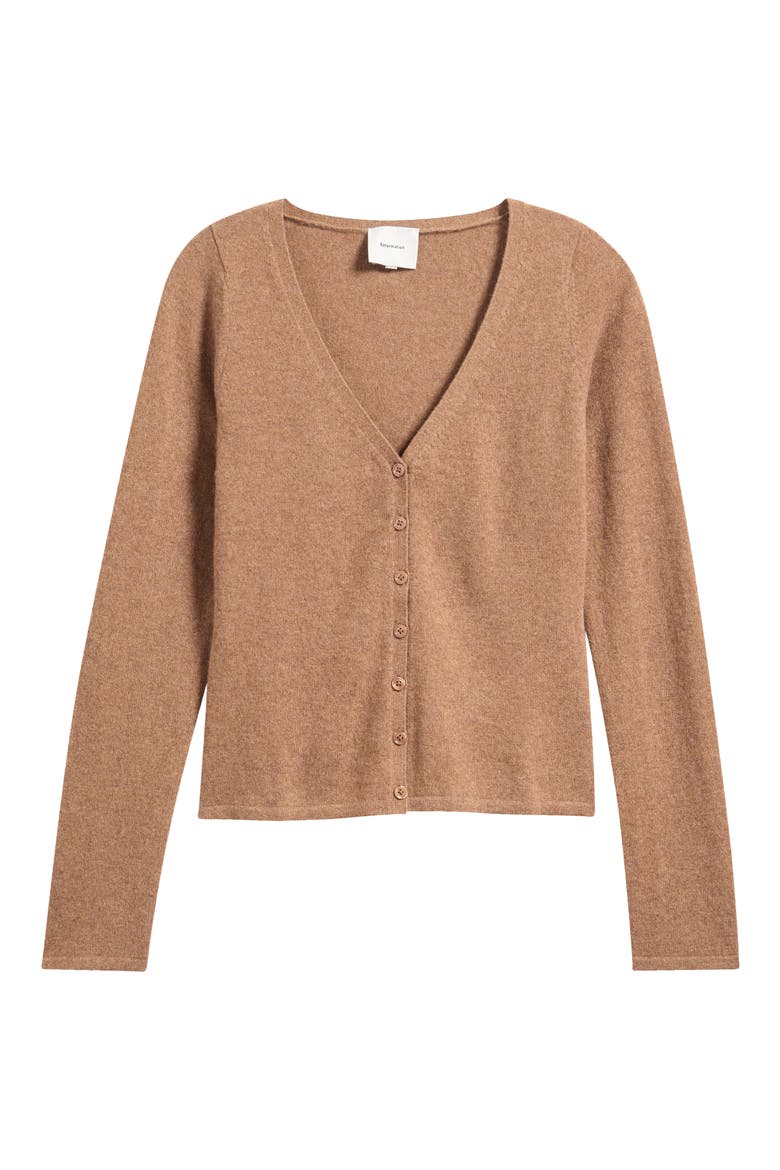 Bloom Cashmere Cardigan, Main, color, HEATHERED CHANTERELLE