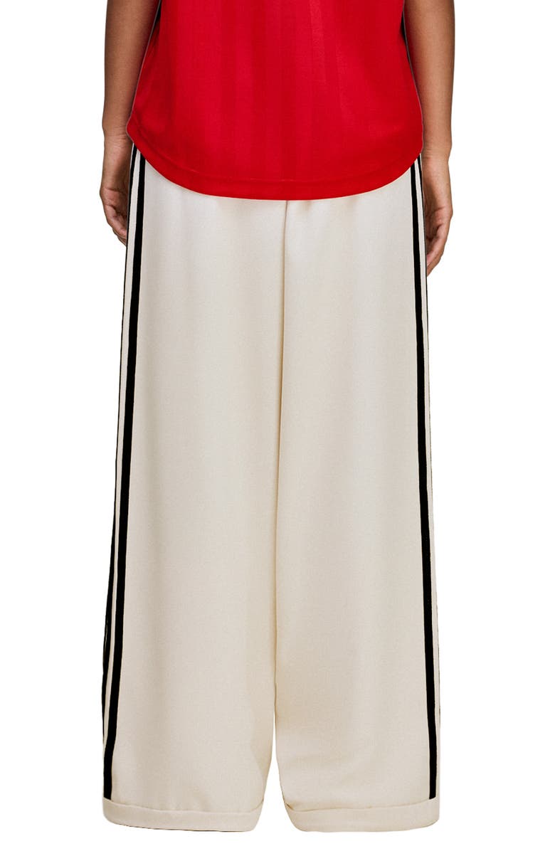 adidas x Wales Bonner Pleated Wide Leg Woven Track Pants, Alternate, color, Wonder White