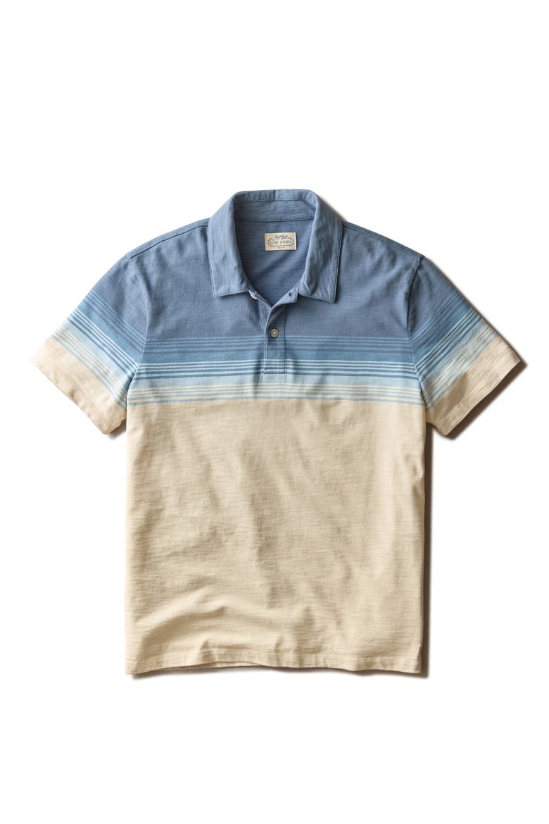 Luxe Slub Organic Cotton Pocket Polo, Alternate, color, NAVY/ WHITE