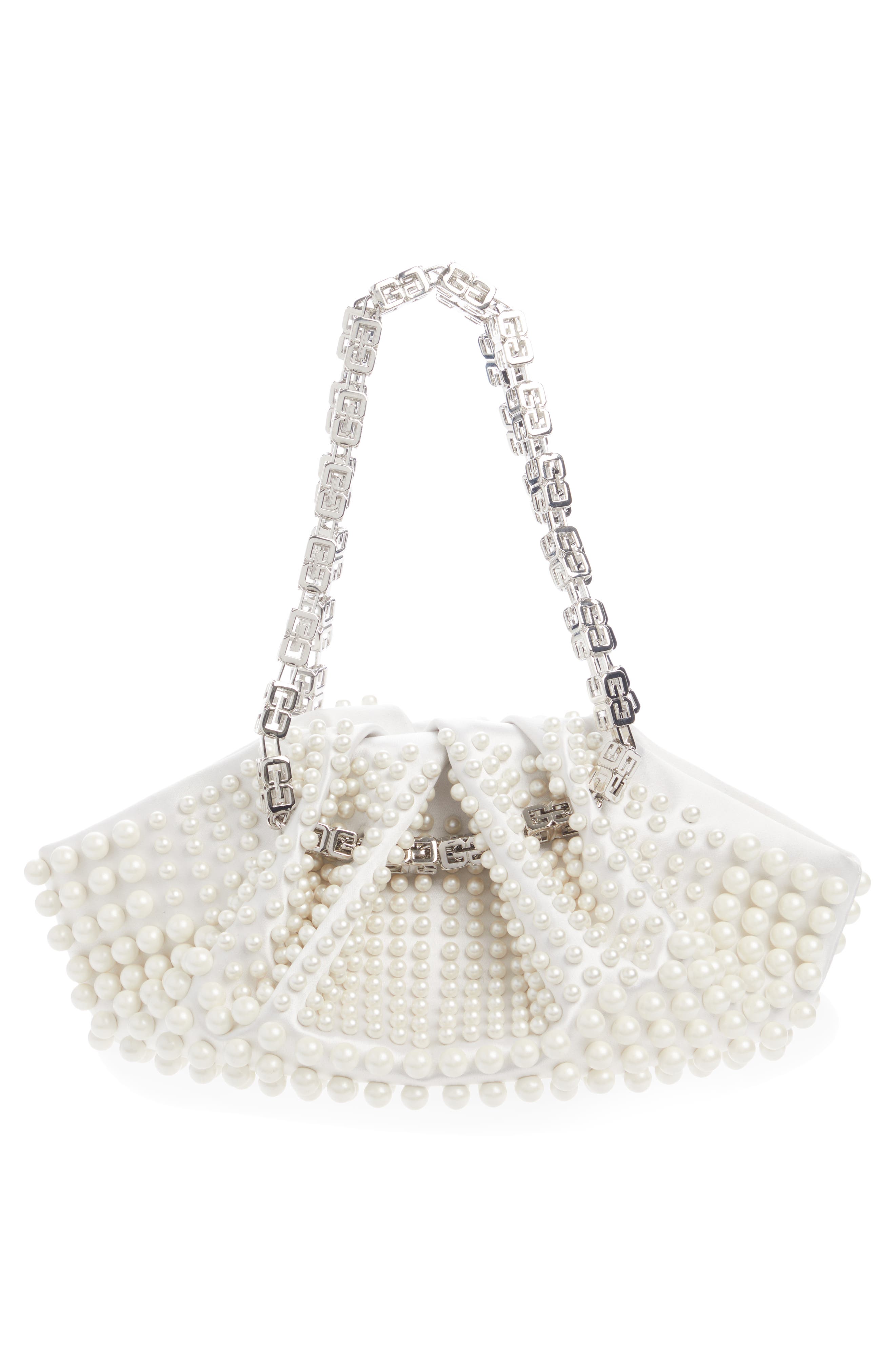 Givenchy Mini Kenny Imitation Pearl Top Handle Bag, Alternate, color, 