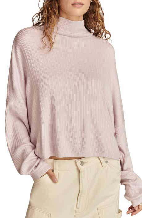 Lucky Brand Cloud Mock Neck Rib Top