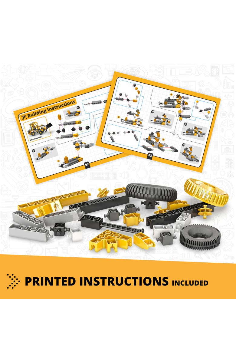 Engino Creative Builder 3In1 Wheeled Loader Multimodel Vehicle Brick Set, Alternate, color, Multicolored