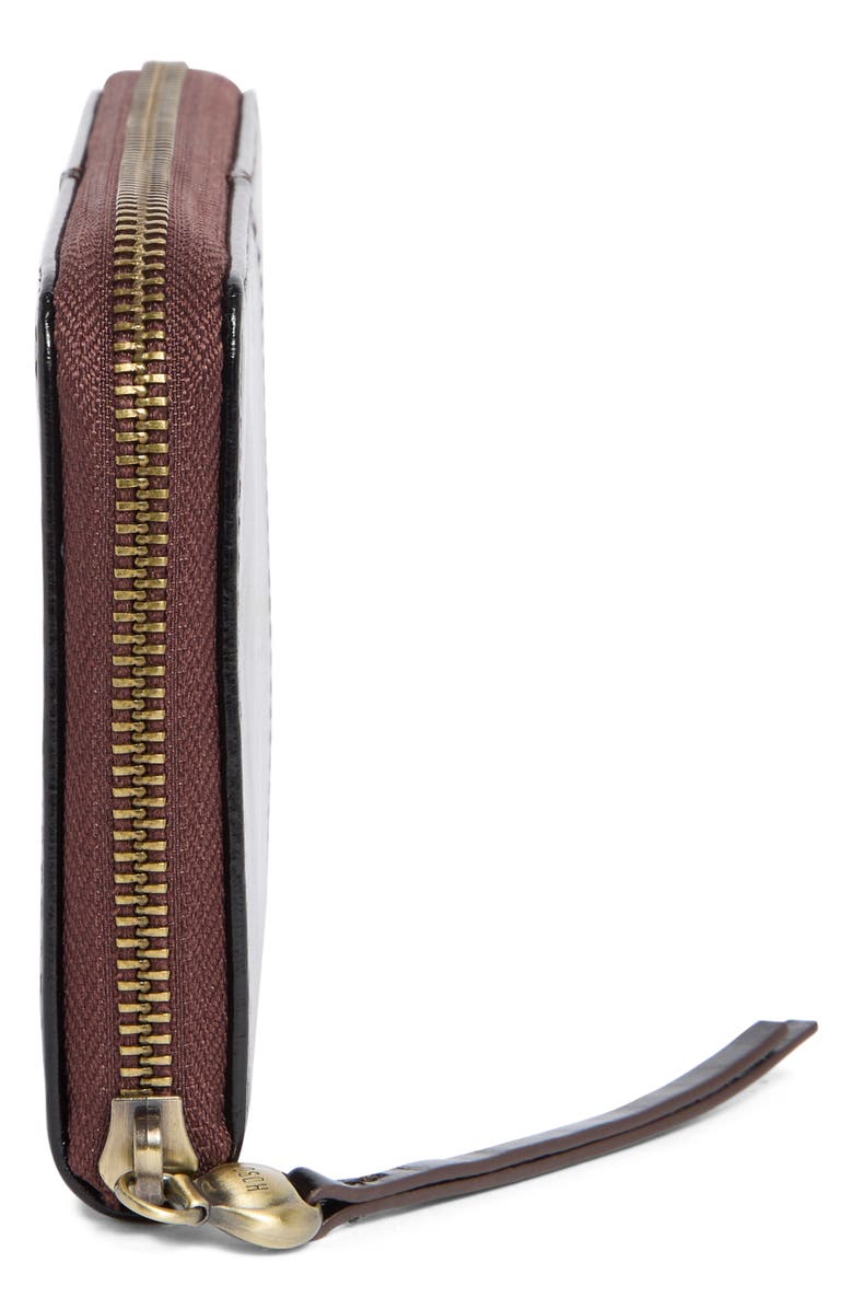 HOBO Rave Leather Wallet, Alternate, color, Black