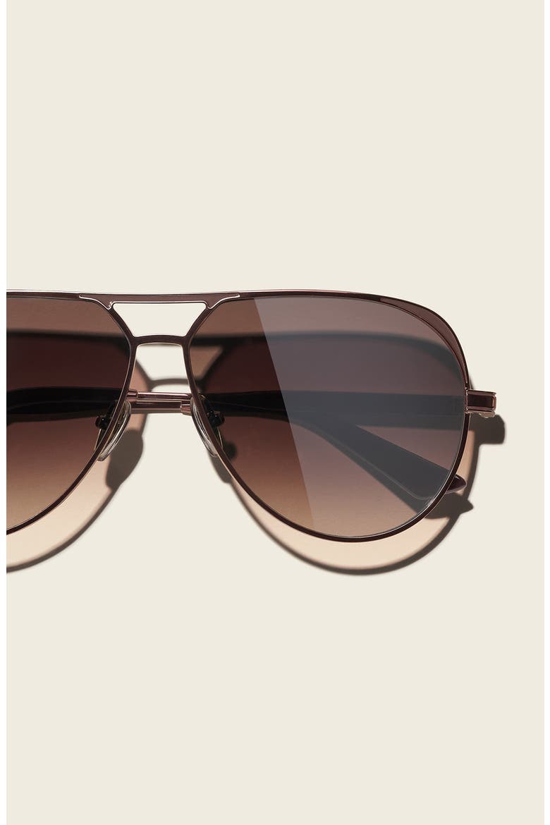 Open Tab 63mm Gradient Aviator Sunglasses, Alternate, color, CHOCOLATE/ BROWN FAWN