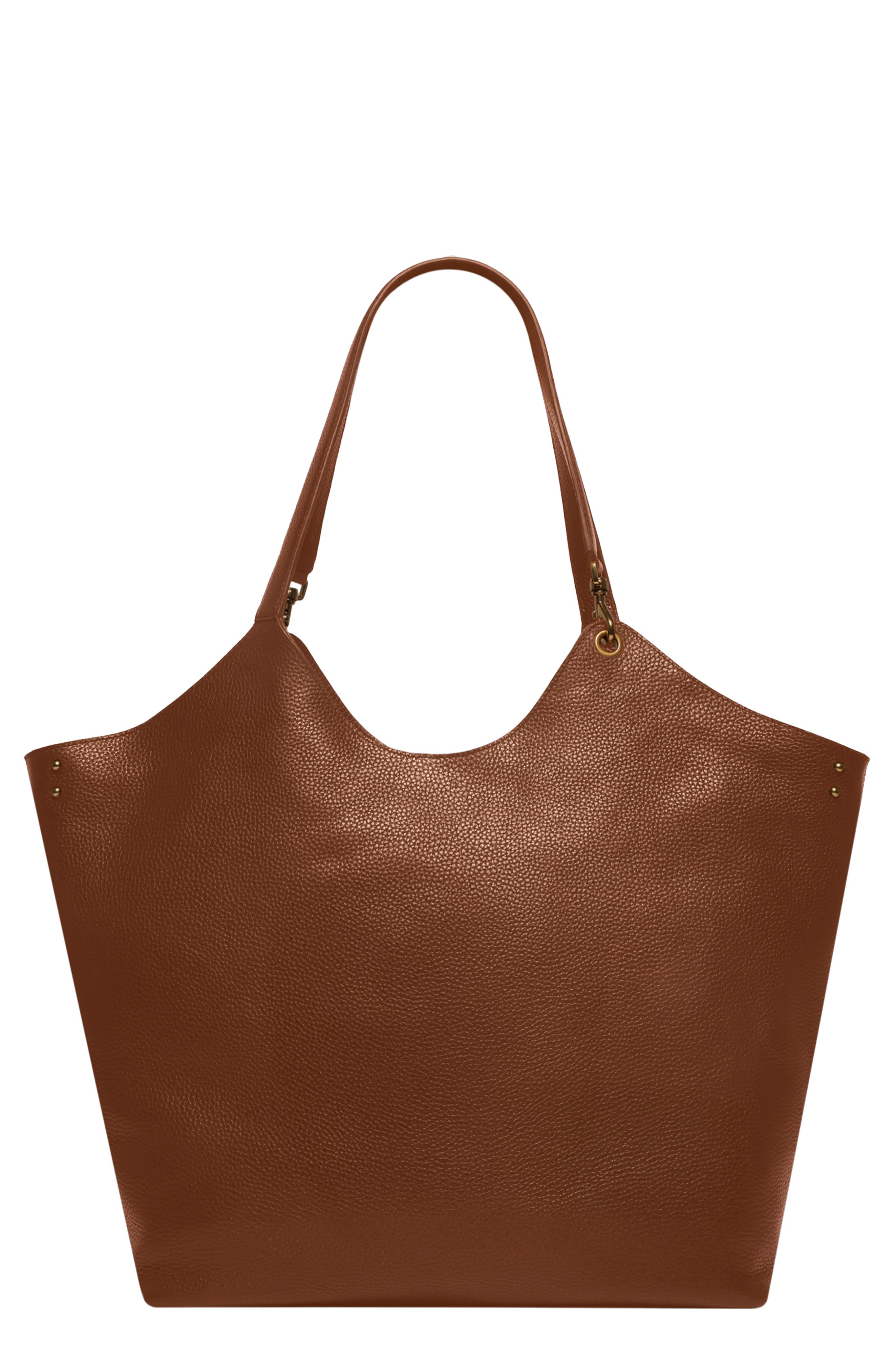 The Perfect Leather Tote, Main, color, SADDLE