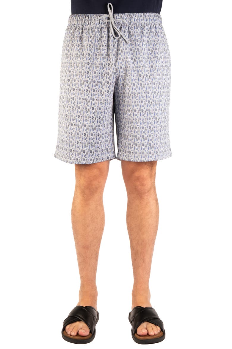 Bottoms Up Printed French Terry Shorts, Main, color, GREY HEATHER