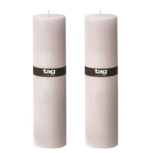 Tag Chapel White Pillar Candle Unscented Long Burning Set Of 2 In White