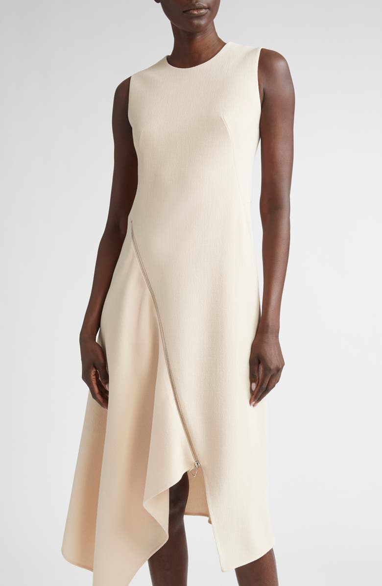 Akris Asymmetric Sleeveless Wool Dress, Alternate, color,