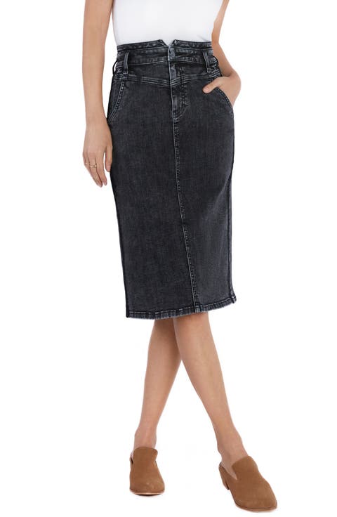 Victorious High Waist Denim Pencil Skirt