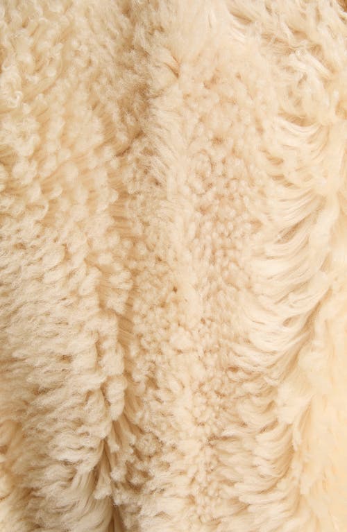 Tom Ford Curly Genuine Shearling Jacket In Yellow