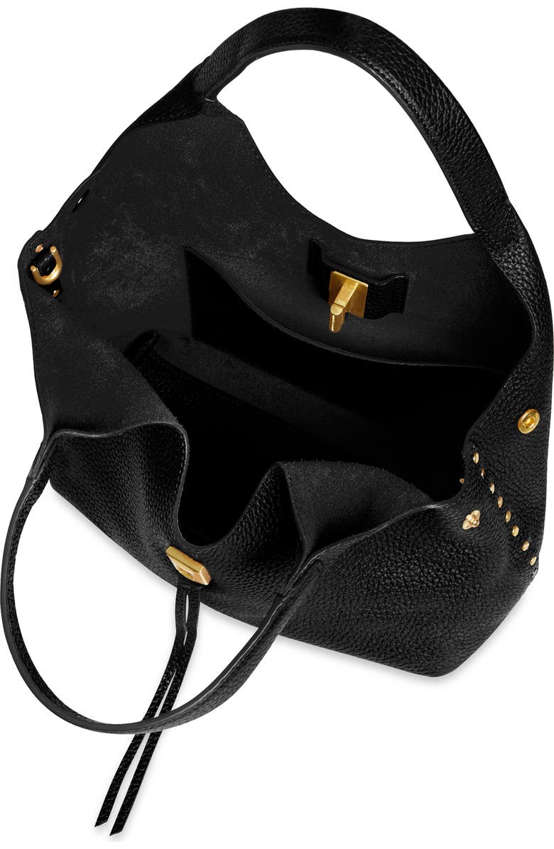 Rebecca Minkoff Darren Leather Carrysome Bag, Alternate, color, Black