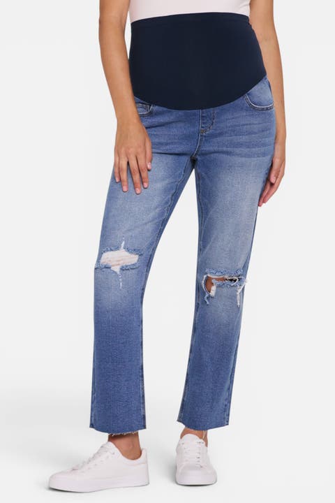Secret Fit Over the Belly Slim Straight Leg Jeans