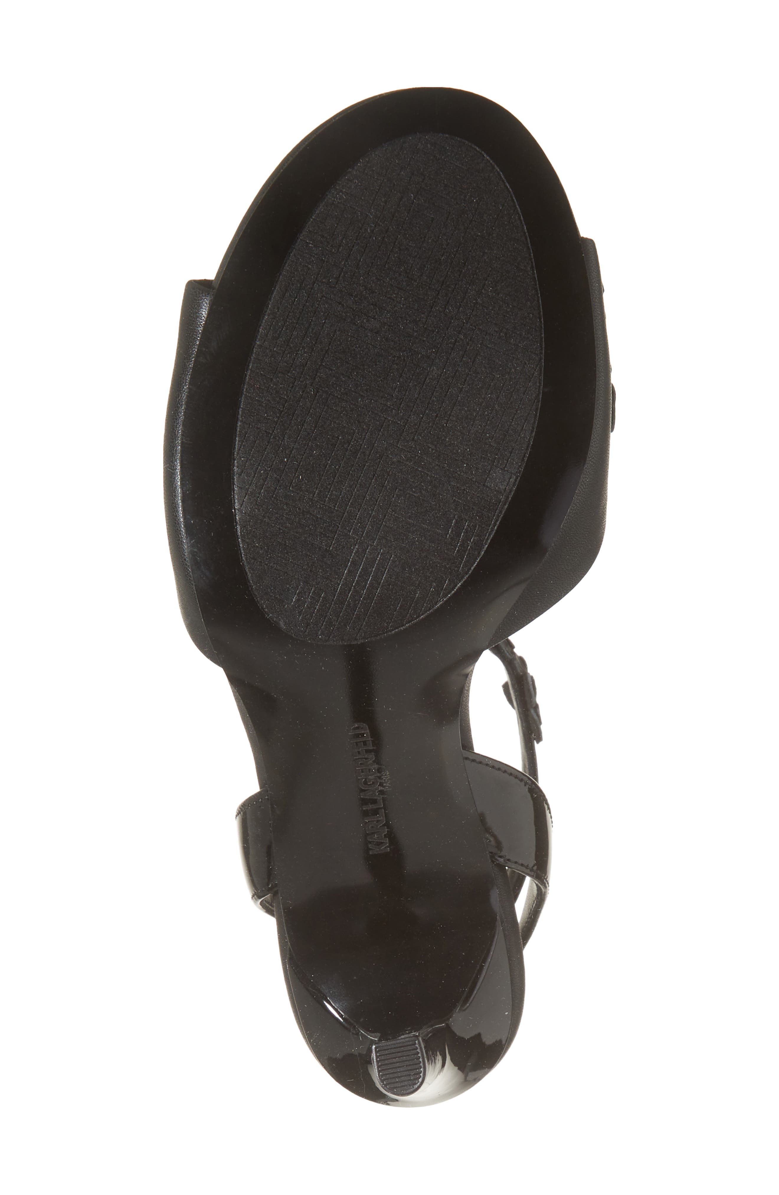 KARL LAGERFELD PARIS Kena Heeled Sandal, Alternate, color, Black