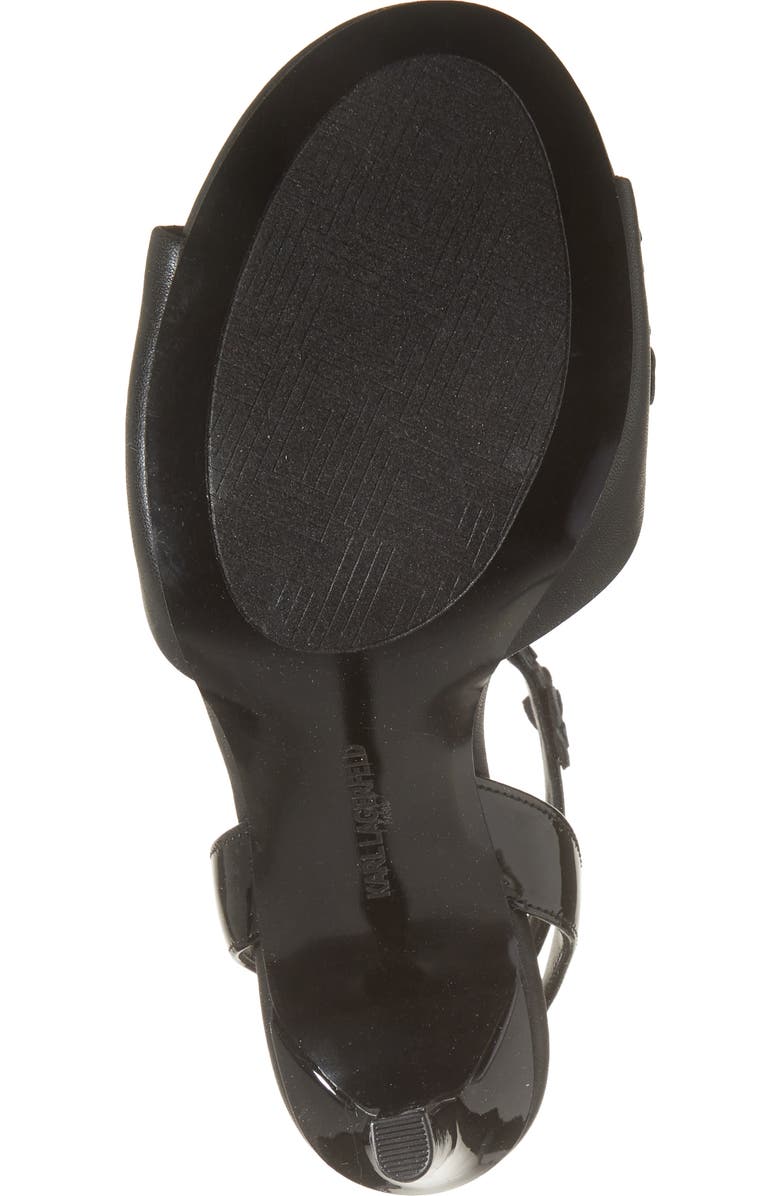 KARL LAGERFELD PARIS Kena Heeled Sandal, Alternate, color, Black