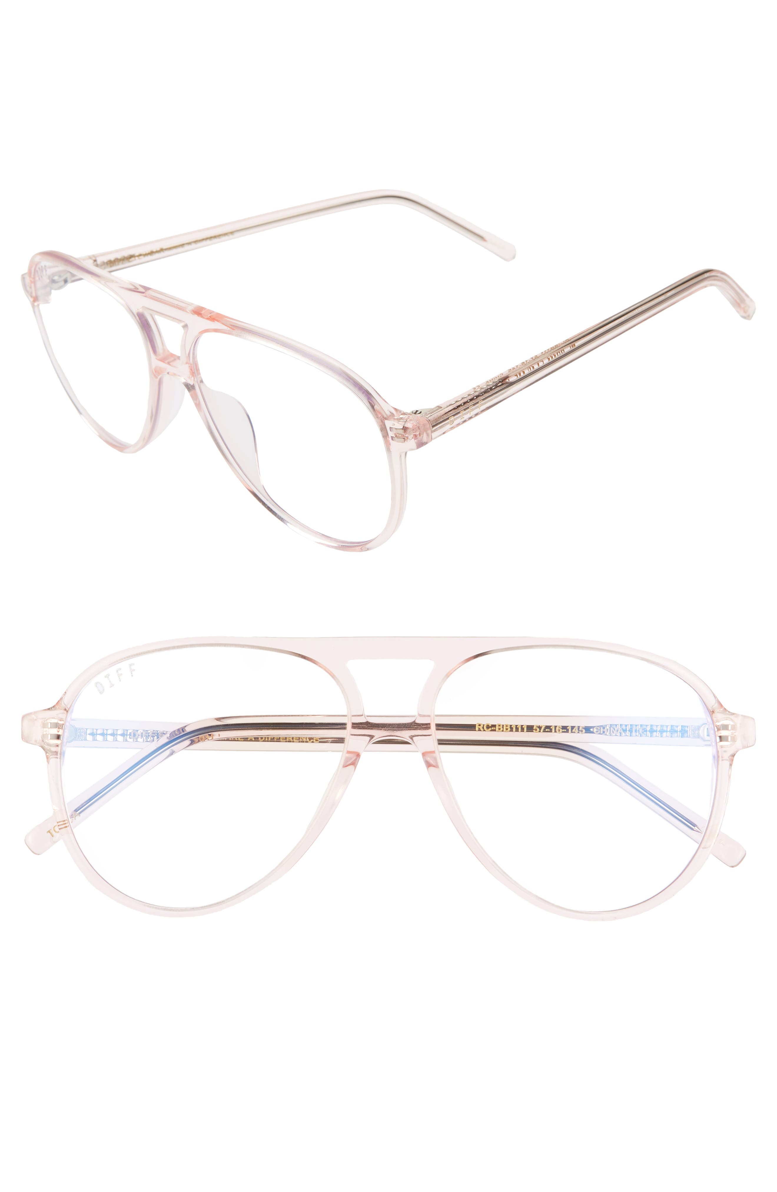 DIFF x Jonathan Van Ness Tosca Aviator Blue Light Blocking Sunglasses