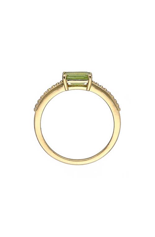 Ys Gems Peridot & White Topaz Ring In Green