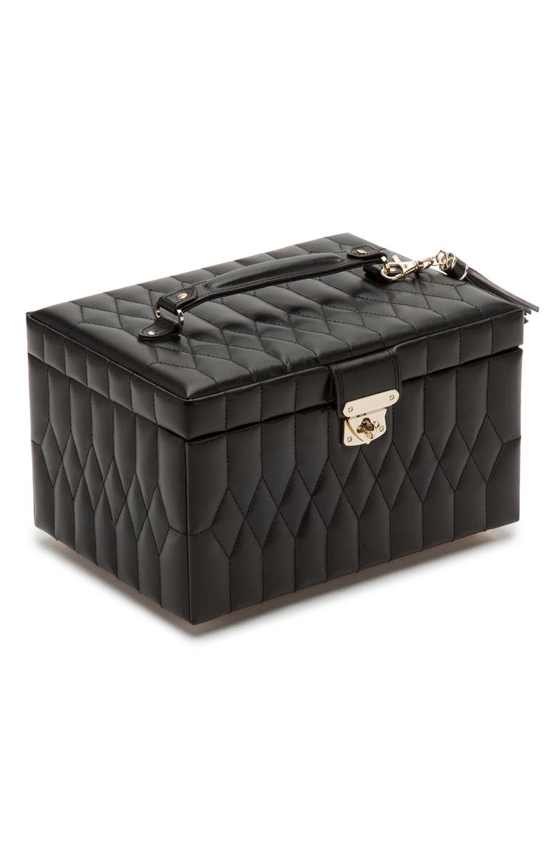 WOLF Caroline Medium Jewelry Case, Alternate, color, Black