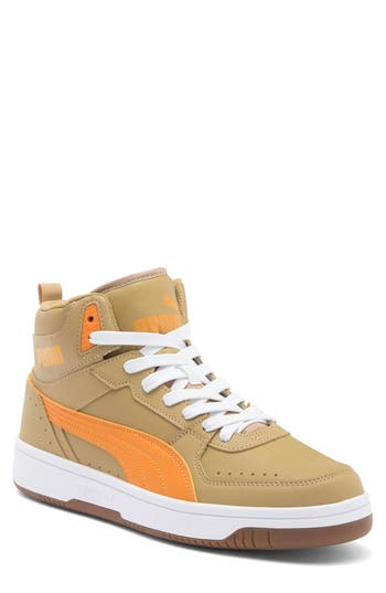 Puma Rebound Joy Sneaker In Prairie Tan-ginger Tea-white