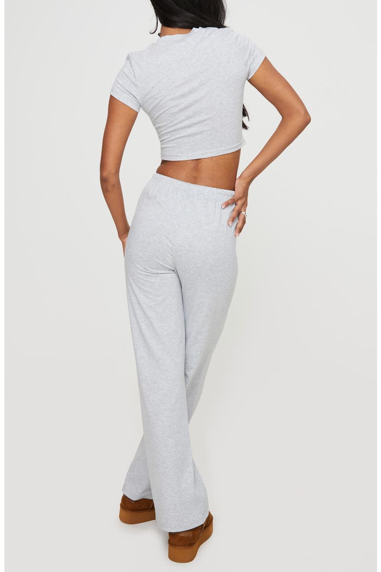 Midvale Crop T-Shirt & Tie Waist Pants Set, Alternate, color, GREY