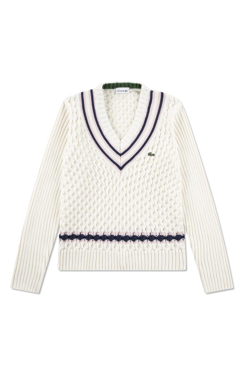 Lacoste Kids' Brushed Rib Sweater, Main, color, Lapone