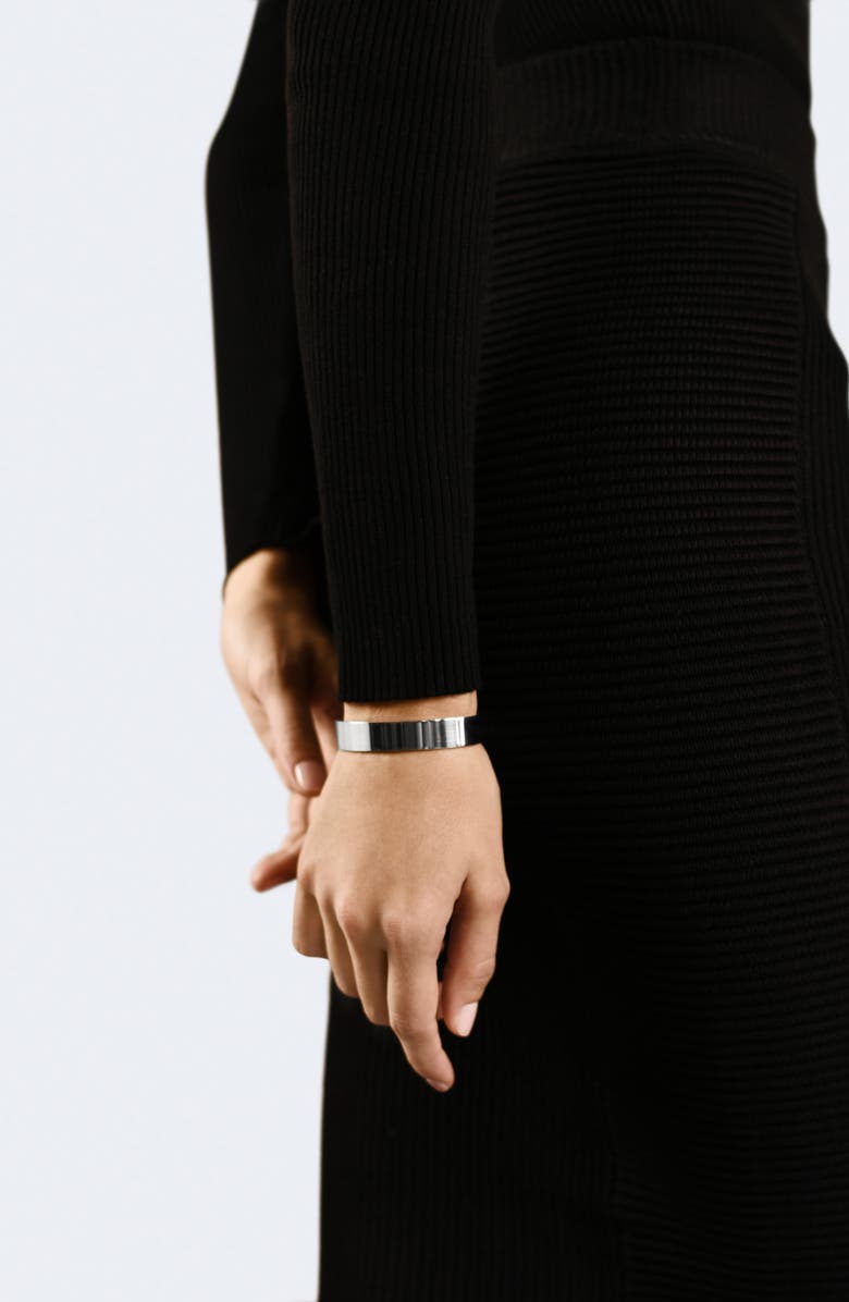 le gramme Men's 33G Polished Sterling Silver Ribbon Cuff Bracelet, Alternate, color,