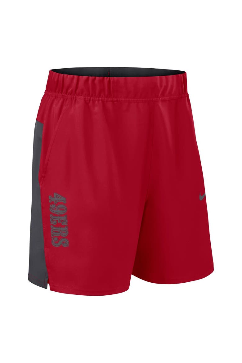 Men's Nike Scarlet San Francisco 49ers Woven Victory Performance Shorts, Alternate, color, Scarlet