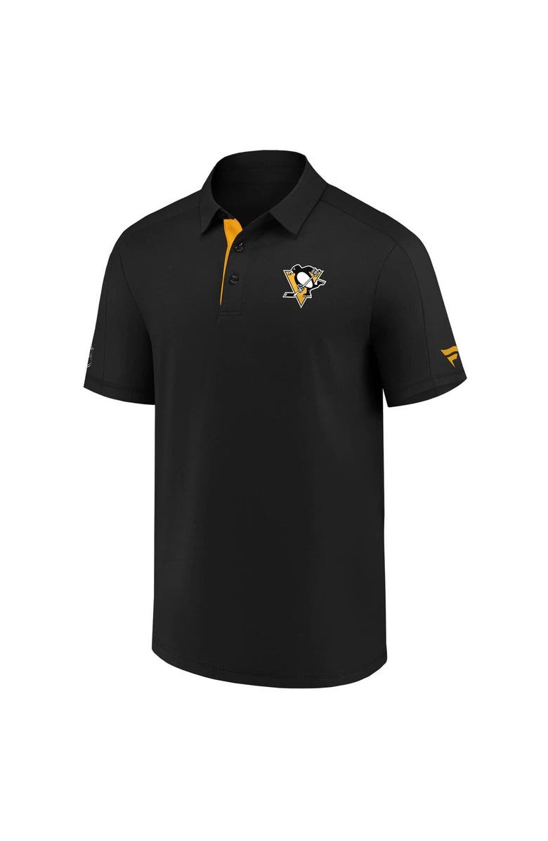 FANATICS Men's Fanatics Branded Black Pittsburgh Penguins Authentic Pro Locker Room Polo, Alternate, color, 