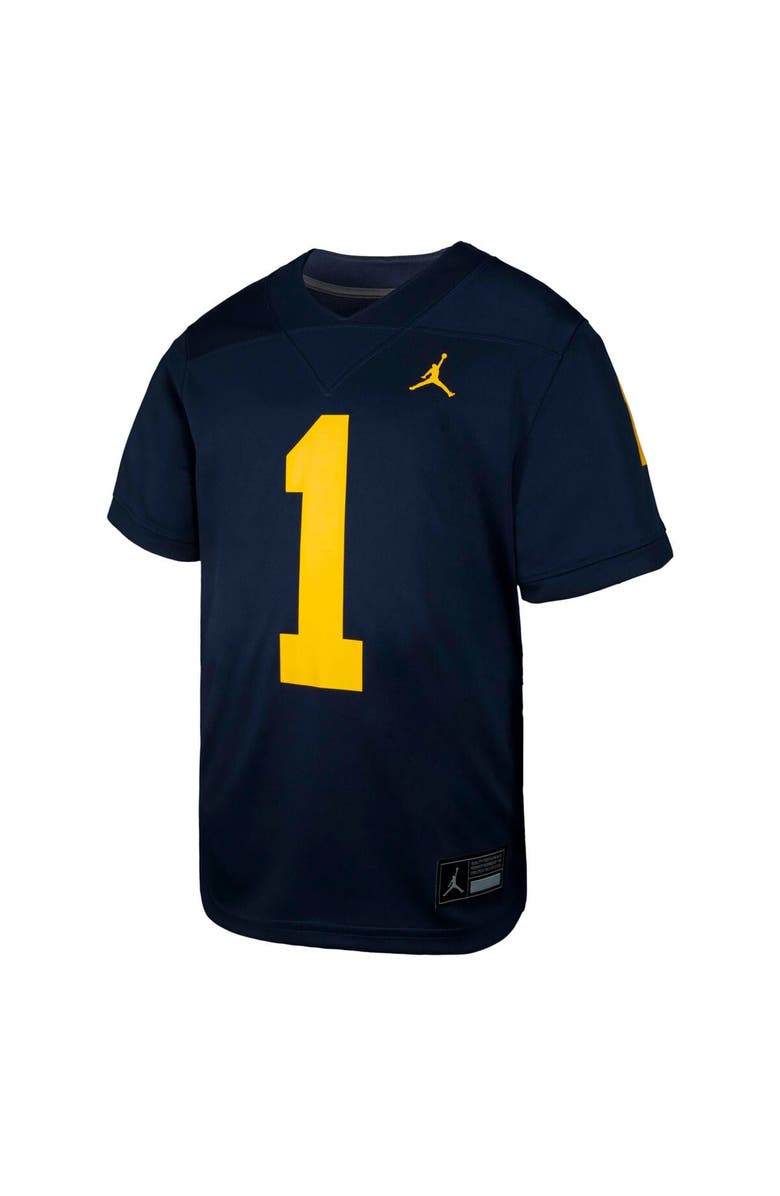 Jordan Brand Youth Jordan Brand #1 Navy Michigan Wolverines  Untouchable Replica Game Jersey, Alternate, color, Navy