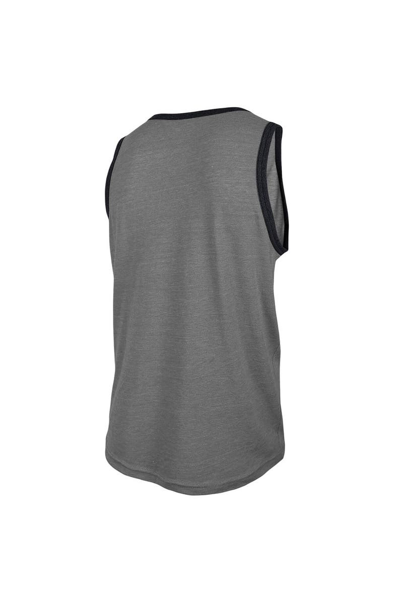 New Era Men's New Era Heathered Gray New Orleans Saints Ringer Tri-Blend Tank Top, Alternate, color, 