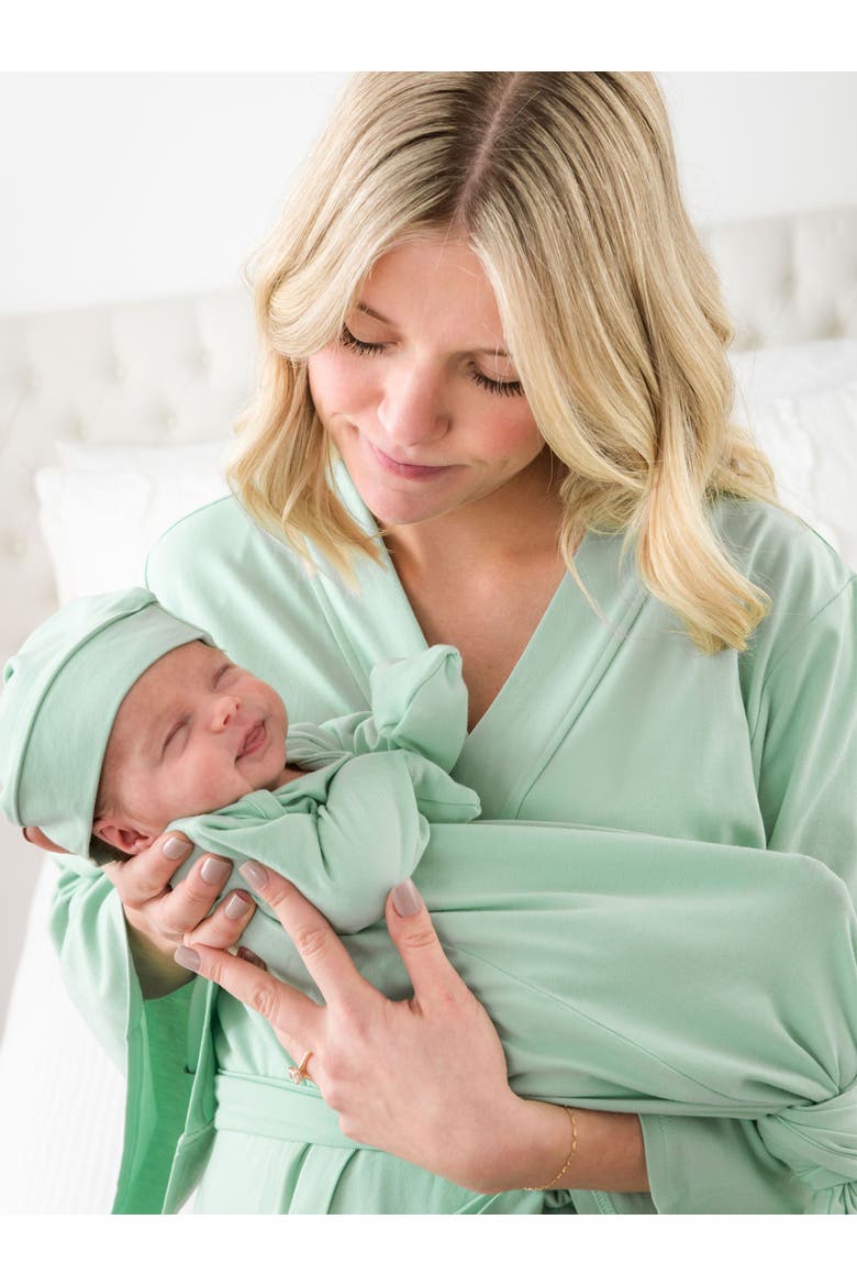 Modal Blend Women's Maternity Robe, Alternate, color, Sage