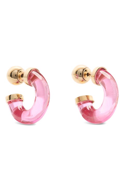 glow up resin huggie hoop earrings