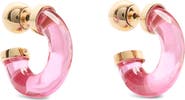 Kate Spade New York glow up resin huggie hoop earrings