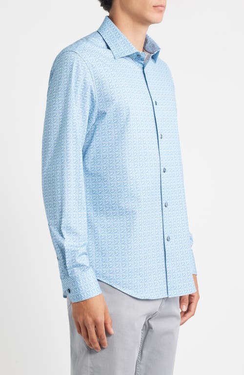 Bugatchi James Ooohcotton® Floral Button-up Shirt In Animal Print