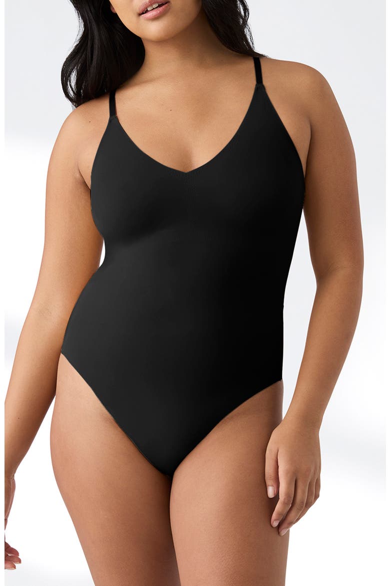 True Body Every Day Smoothing Bodysuit, Main, color, BLACK