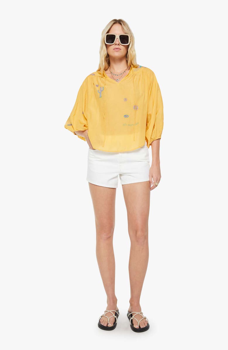 MOTHER The Breeze Yoke Top, Alternate, color, Golden Apricot