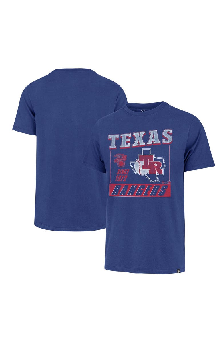 '47 Men's '47 Royal Texas Rangers Outlast Franklin T-Shirt, Main, color, 