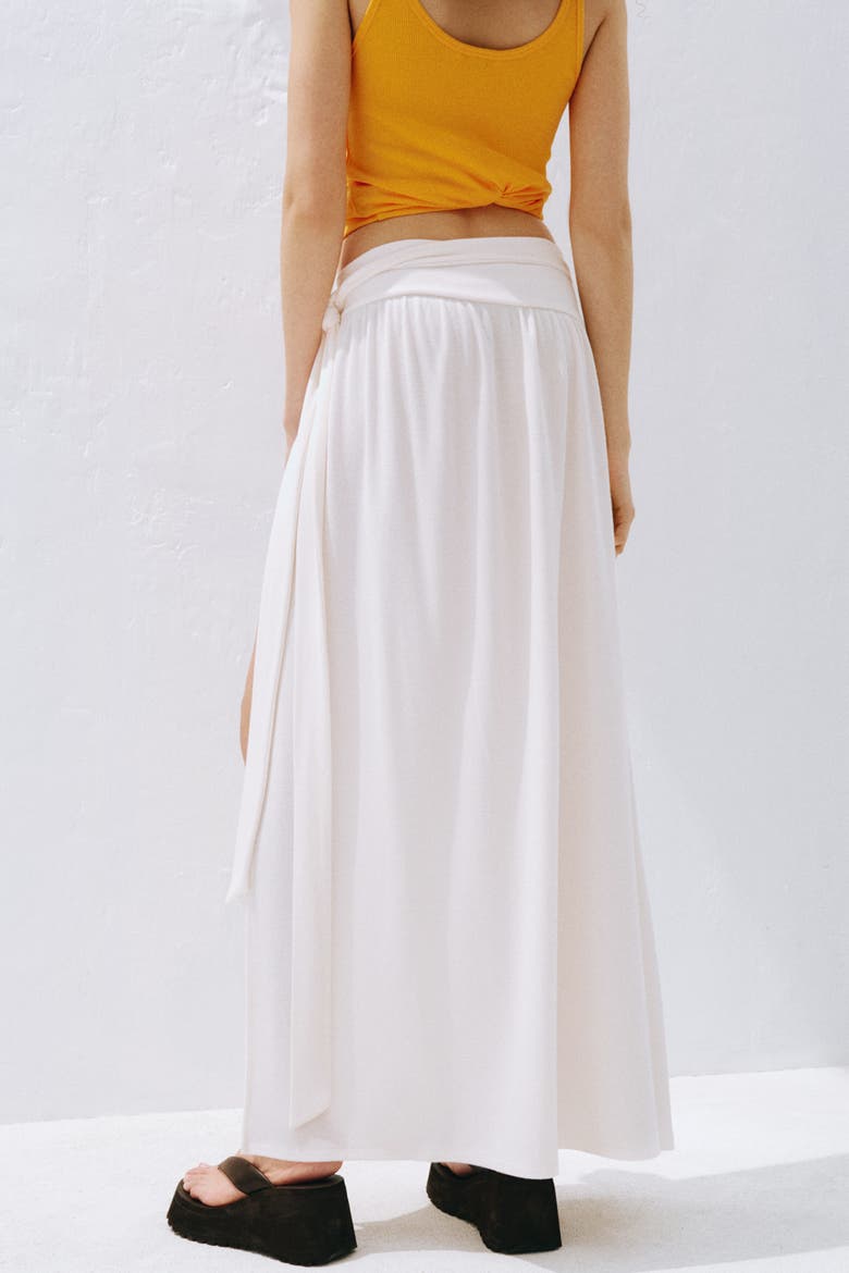 Maxi Wrap Skirt, Alternate, color, Cream