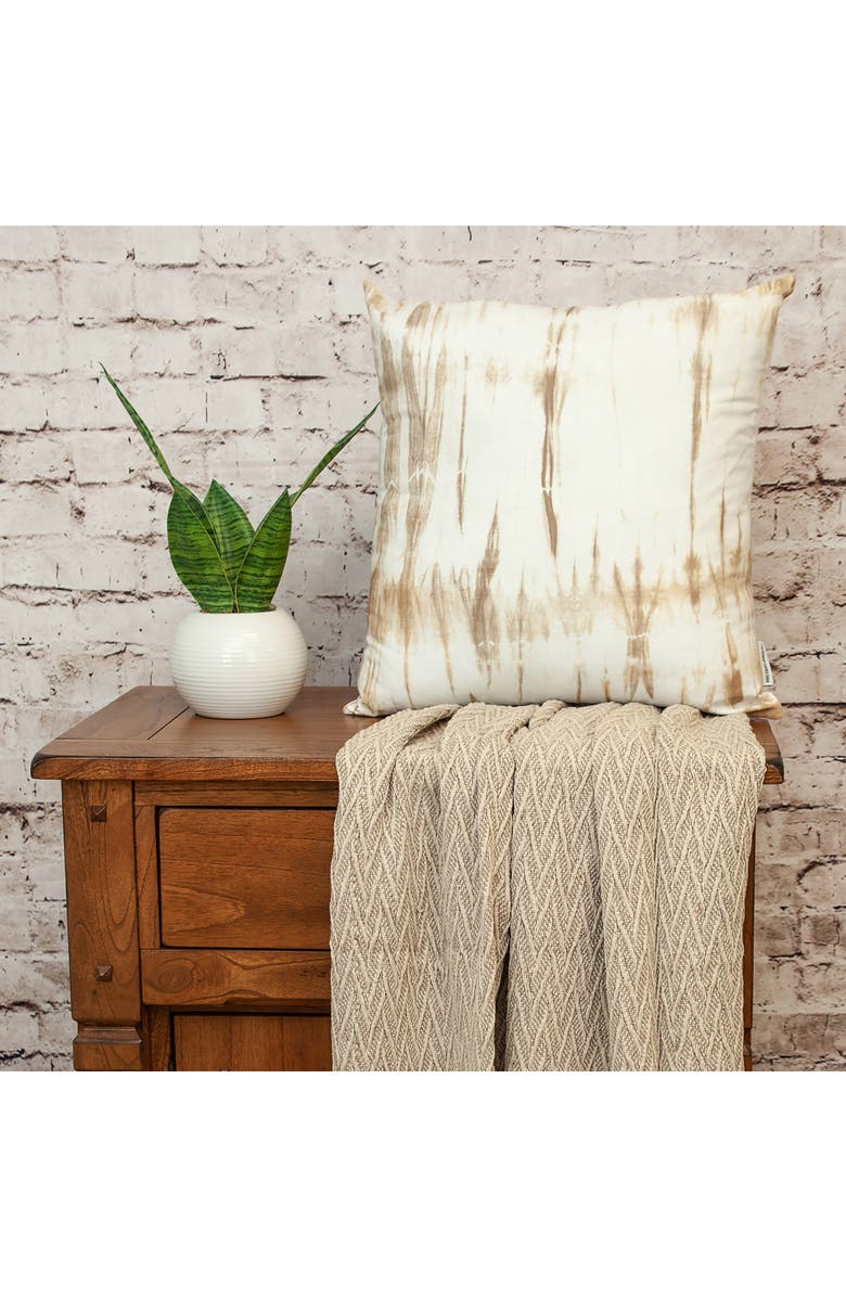 PARKLAND COLLECTION Marble Throw Pillow, Alternate, color, White