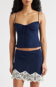 Bella Venice Josephine Sweetheart Neck Chiffon Crop Camisole