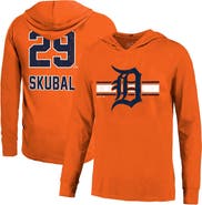 Majestic Threads Men's Majestic Threads Tarik Skubal Orange Detroit Tigers Lightweight Name & Number Hoodie