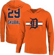 Majestic Threads Men's Majestic Threads Tarik Skubal Orange Detroit Tigers Lightweight Name & Number Hoodie