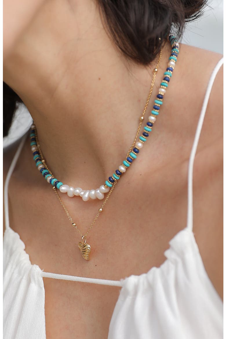 Thetis Necklace, Alternate, color, Blue & White
