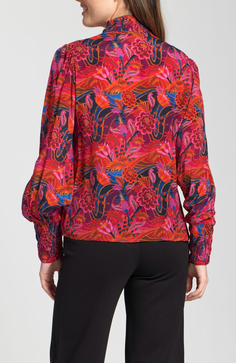 APNY Floral Puff Sleeve Top, Alternate, color, Berry Muti