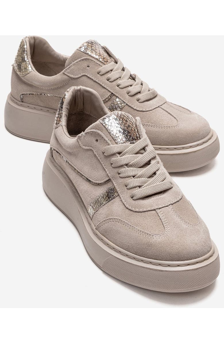 Forever & Always Shoes Ivara Leather Everyday Sneaker, Main, color, Beige Suede