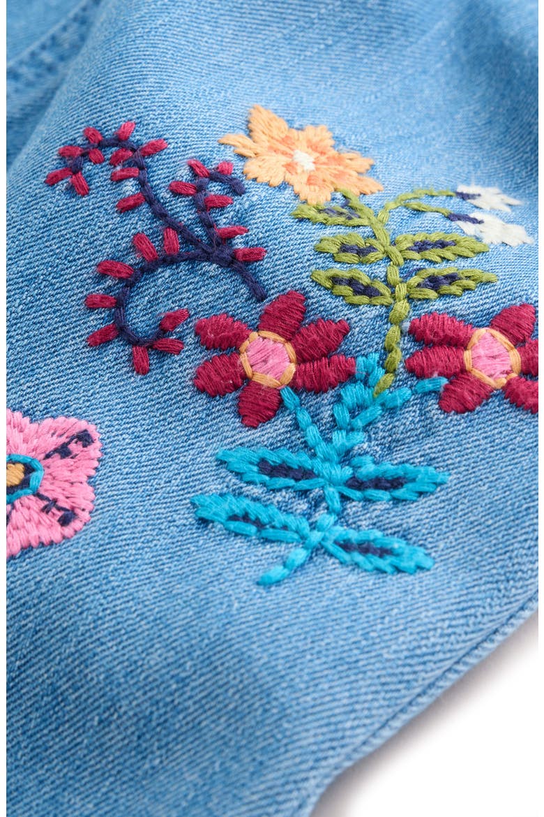 Kids' Print Bodysuit & Embroidered Denim Overalls Set, Alternate, color, BLUE